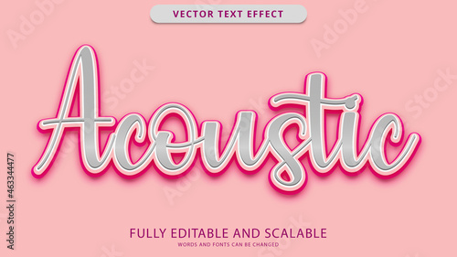 acoustic text effect editable eps file