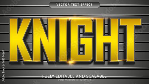 knight text effect editable eps file