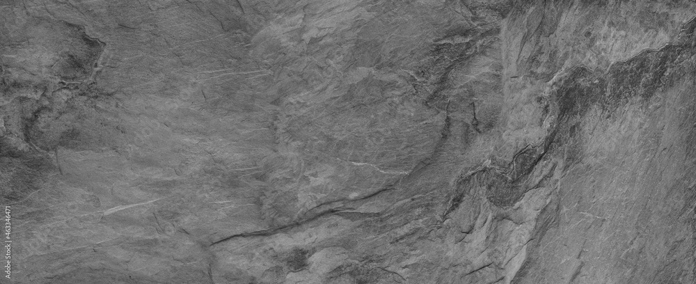 Naklejka premium Black wall slate texture rough background, dark concrete floor or old grunge background.