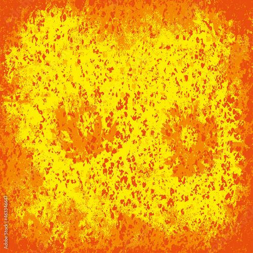 Yellow grunge background. Vector scratched texture