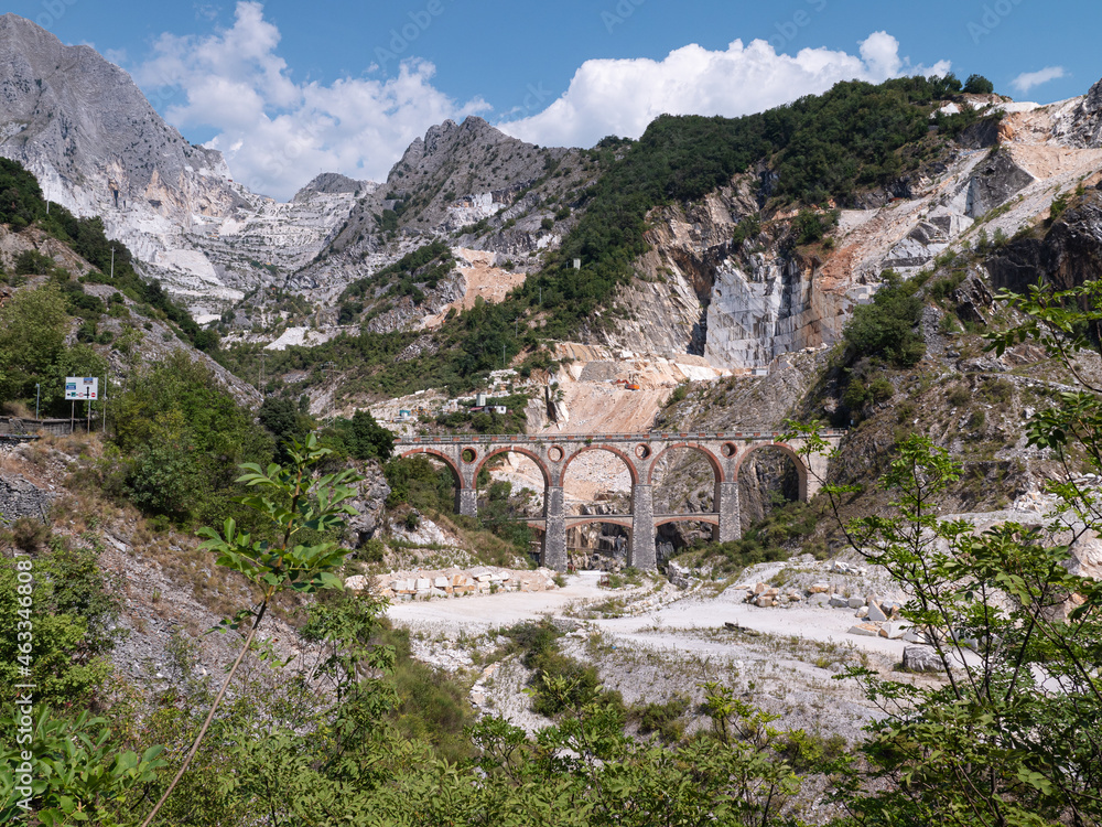 Bridge of Vara in Carrara, site of the Old Private Marble Railway - Tuscany, Italy