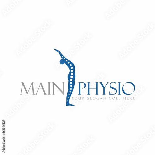 Simple and unique human body shapes contain skeletal or important points image graphic icon logo design abstract concept vector stock. Can be used as a symbol related to physiotherapy or health