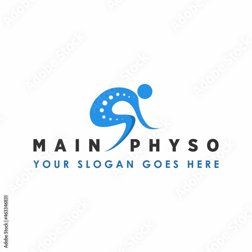 Simple and unique human body shapes contain skeletal or important points image graphic icon logo design abstract concept vector stock. Can be used as a symbol related to physiotherapy or health