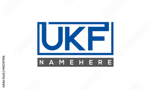 UKF creative three letters logo 