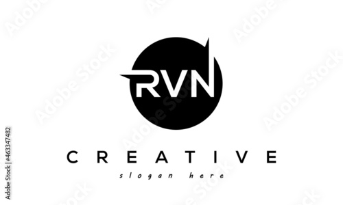 RVN creative circle letters logo design victor photo