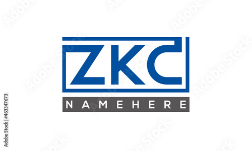 ZKC creative three letters logo 