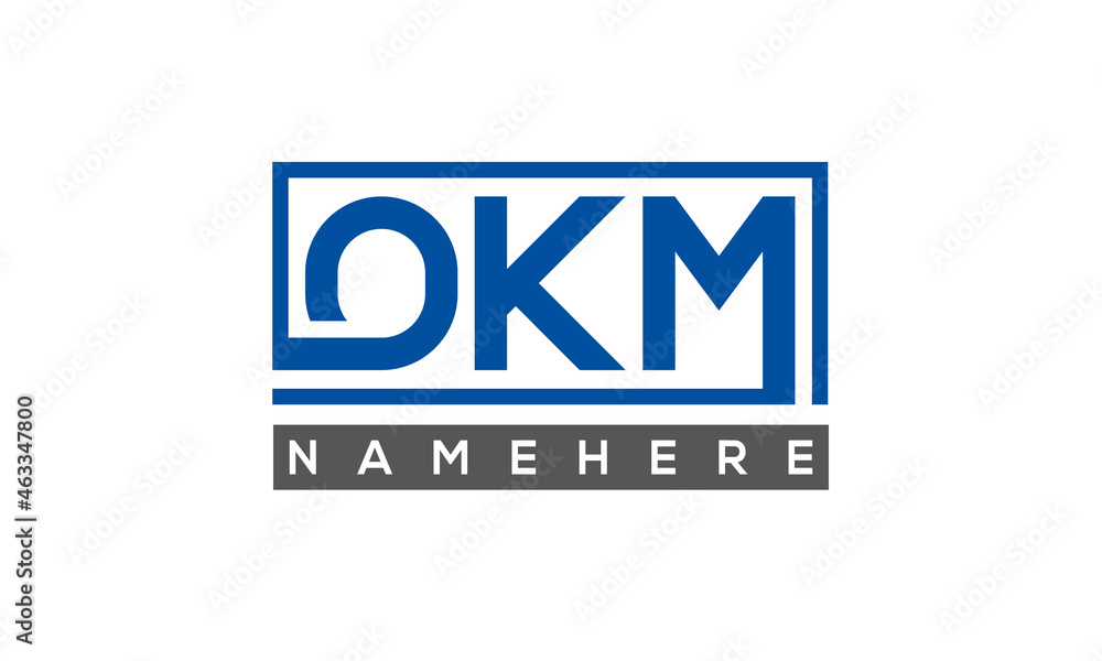 OKM creative three letters logo OKM creative three letters logo