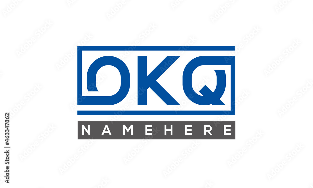 OKQ creative three letters logo OKQ creative three letters logo