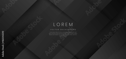 Abstract black and grey gradient geometric diagonal background.