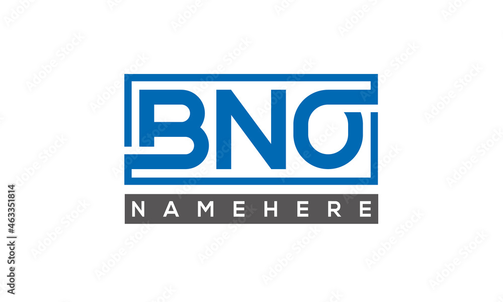 BNO creative three letters logo BNO creative three letters logo