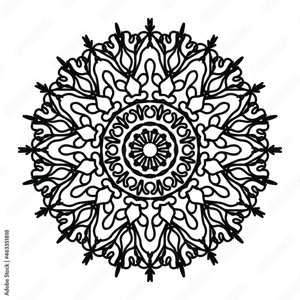Vector round abstract circle. Mandala style. Vector round abstract circle. Mandala style.