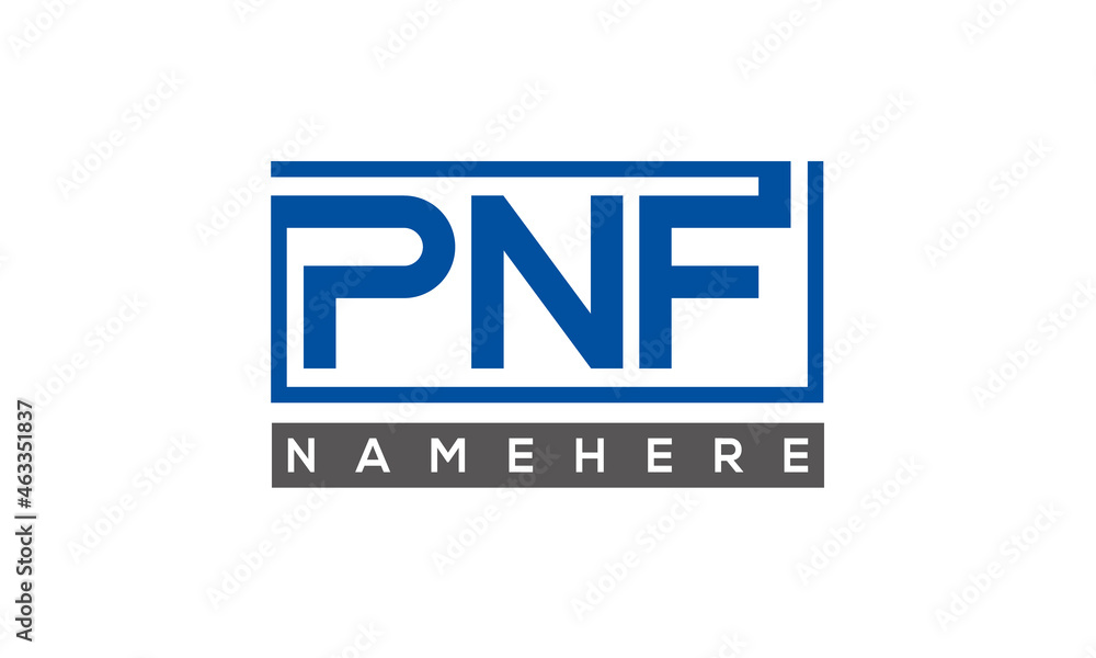 PNF creative three letters logo PNF creative three letters logo