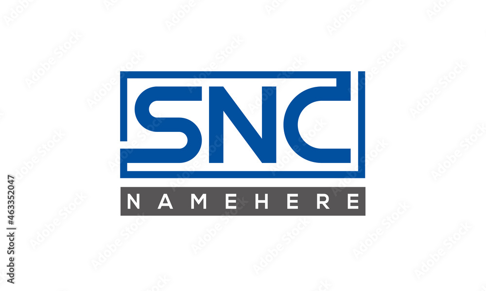 SNC creative three letters logo SNC creative three letters logo