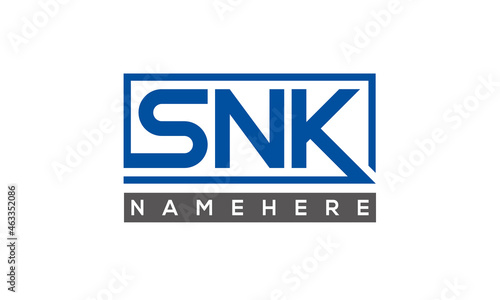 SNK creative three letters logo 