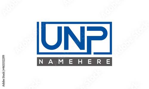 UNP creative three letters logo 