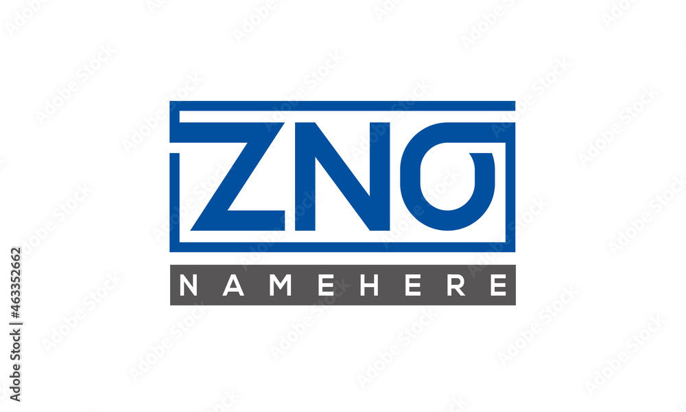 ZNO creative three letters logo ZNO creative three letters logo