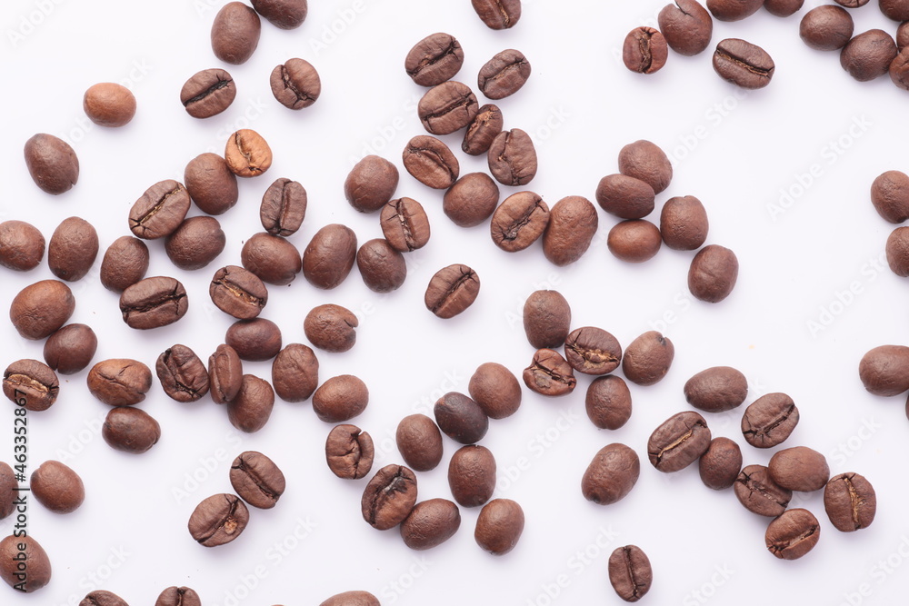 coffee beans on a white background coffee beans on a white background
