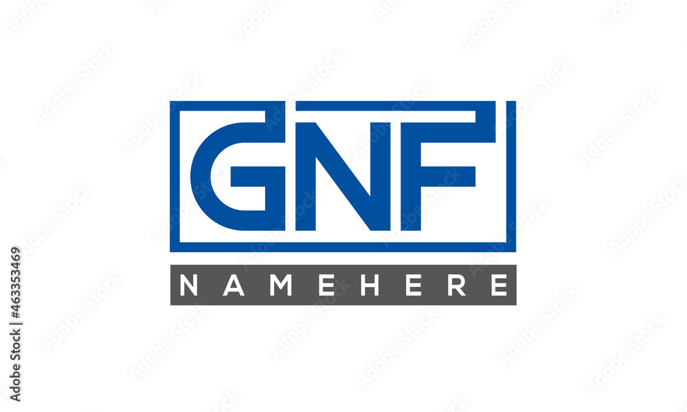 GNF creative three letters logo GNF creative three letters logo