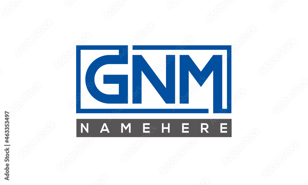GNM creative three letters logo GNM creative three letters logo