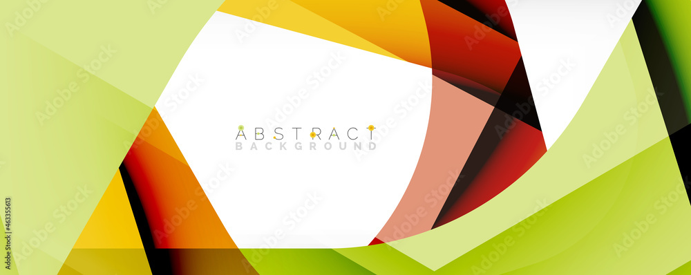 Geometric abstract background - multicolored abstract shapes on white. Vector Illustration For Wallpaper, Banner, Background, Landing Page Geometric abstract background - multicolored abstract shapes on white. Vector Illustration For Wallpaper, Banner, Background, Landing Page