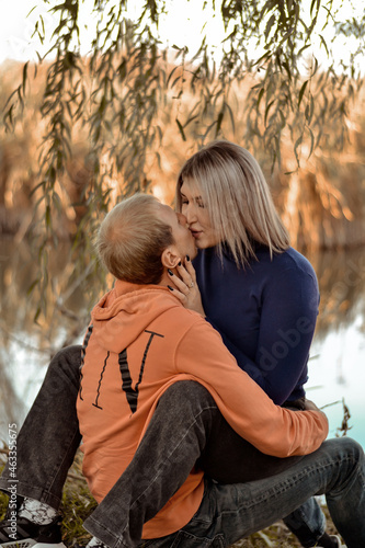 Young and in love guy with a girl in the park