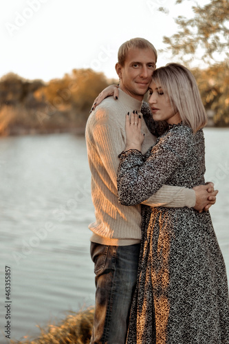 Young and in love guy with a girl in the park