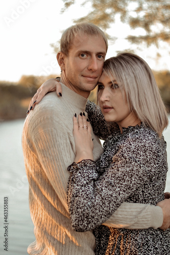 Young and in love guy with a girl in the park