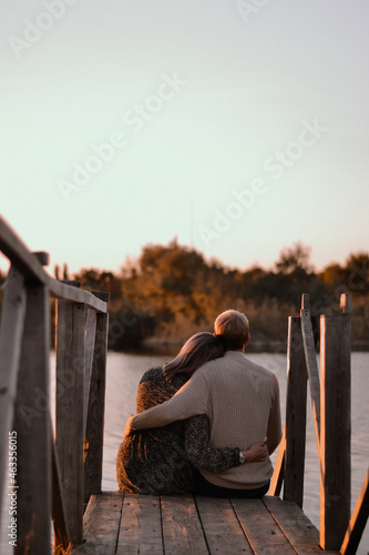 Young and in love guy with a girl in the park