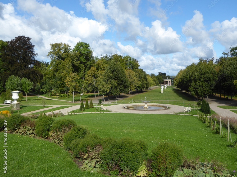 The extensive castle park of Neustrelitz, Mecklenburg-Western Pomerania
