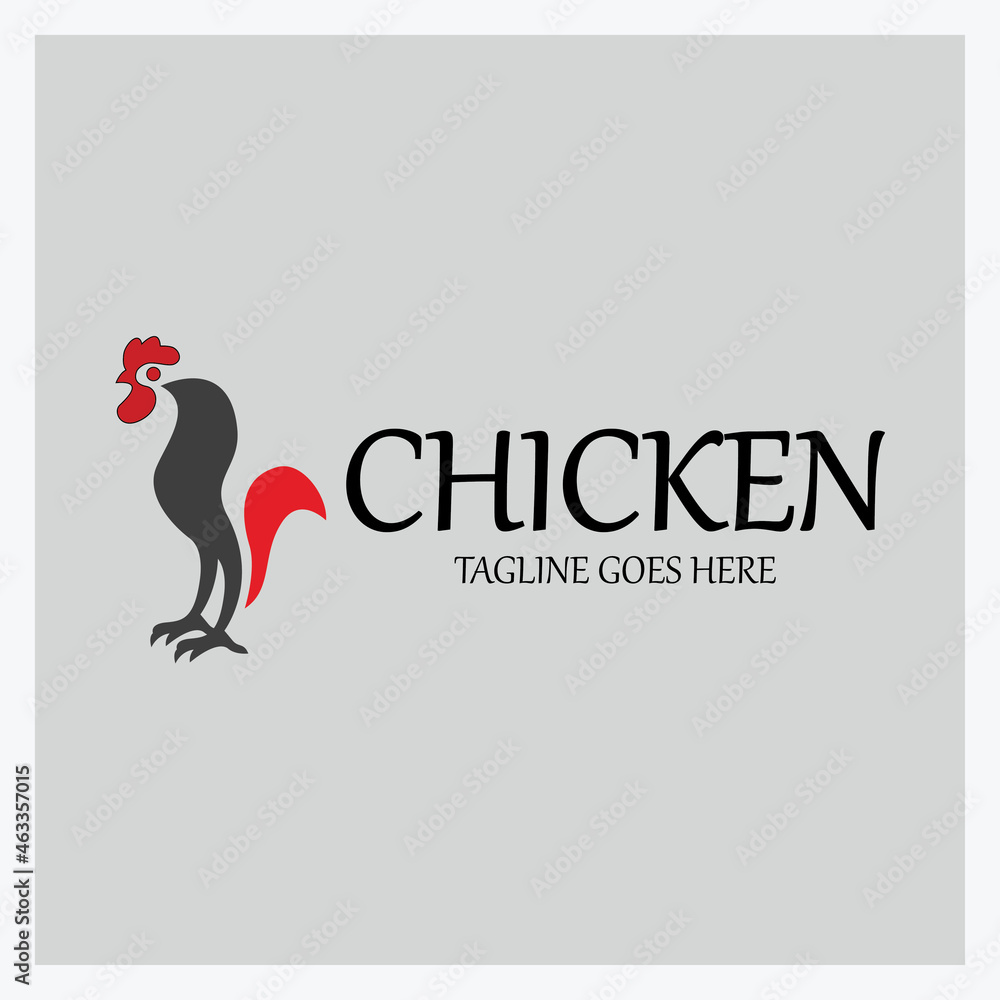 Fototapeta premium Chicken logo design template. Vector illustration