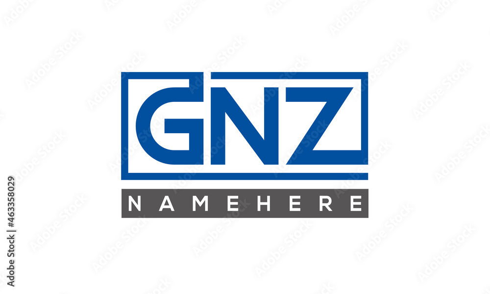 GNZ creative three letters logo GNZ creative three letters logo