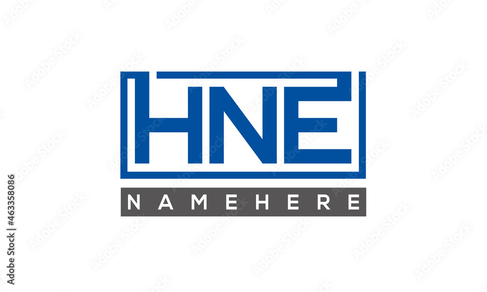 HNE creative three letters logo HNE creative three letters logo