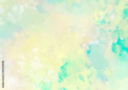 緑の幻想的なキラキラ水彩テクスチャ背景
