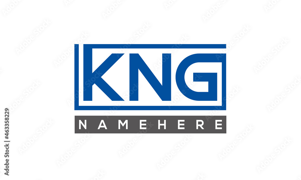 KNG creative three letters logo KNG creative three letters logo