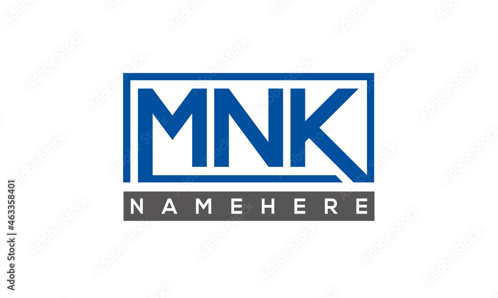 MNK creative three letters logo MNK creative three letters logo