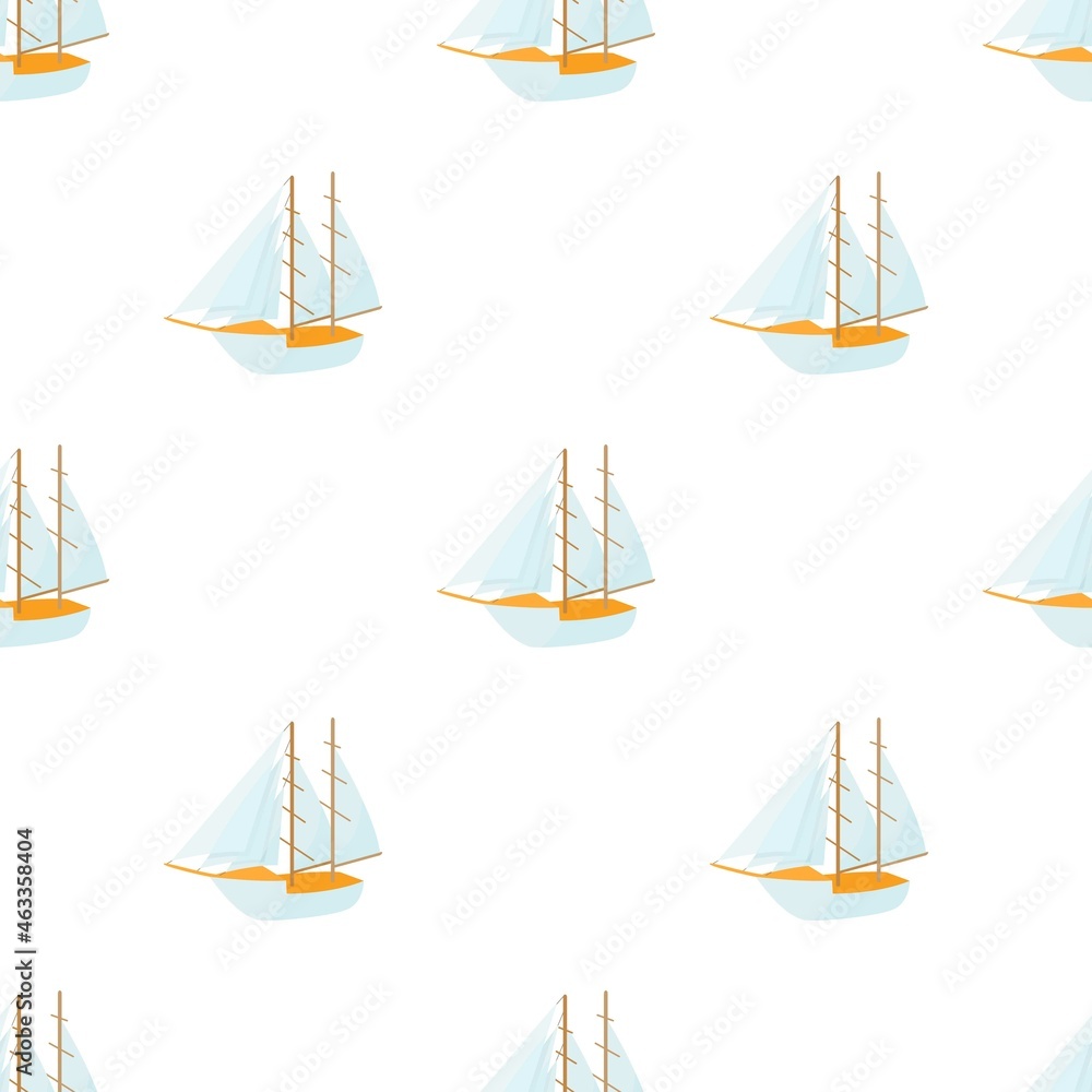 Boat pattern seamless background texture repeat wallpaper geometric vector