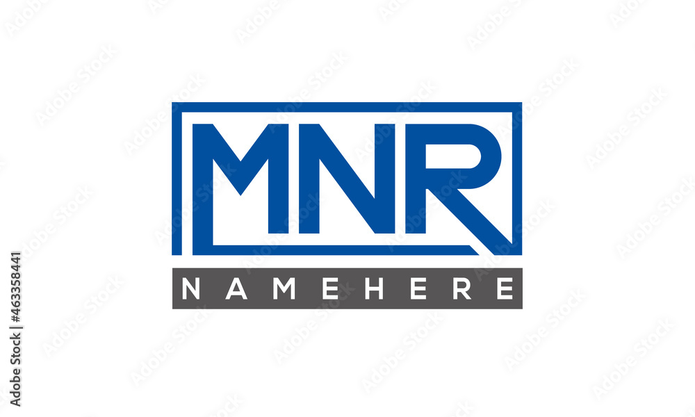 MNR creative three letters logo MNR creative three letters logo