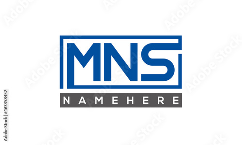MNS creative three letters logo