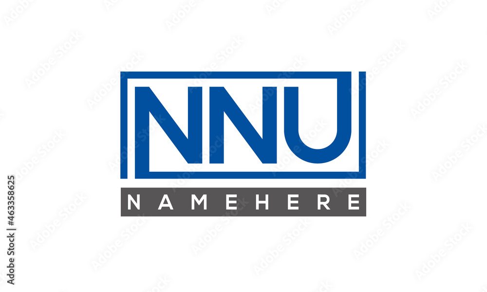 NNU creative three letters logo NNU creative three letters logo