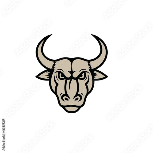 angry bull mascot icon vector illustration design