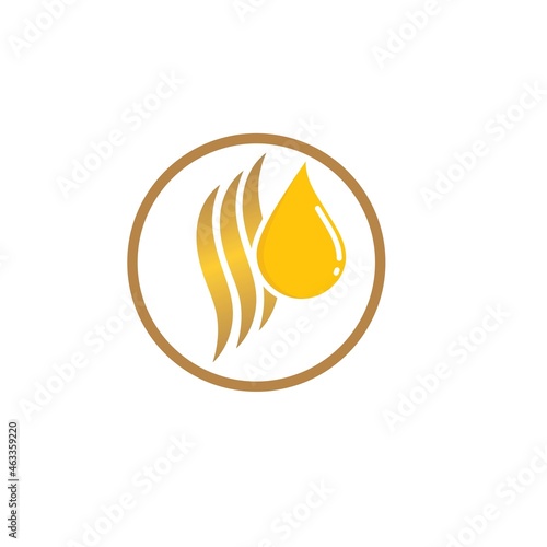 hair nutrition oil drop icon vector illustration design