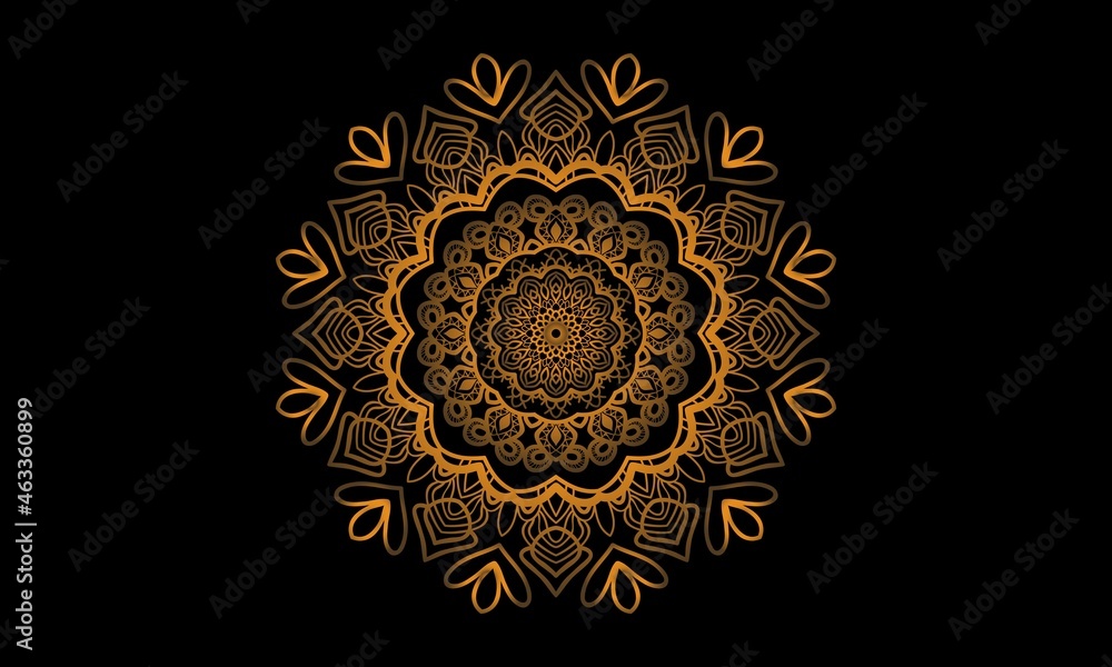 Golden Mandala Design