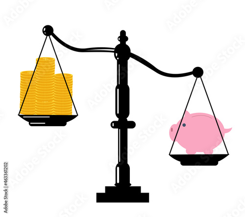 Justice scale icon vector