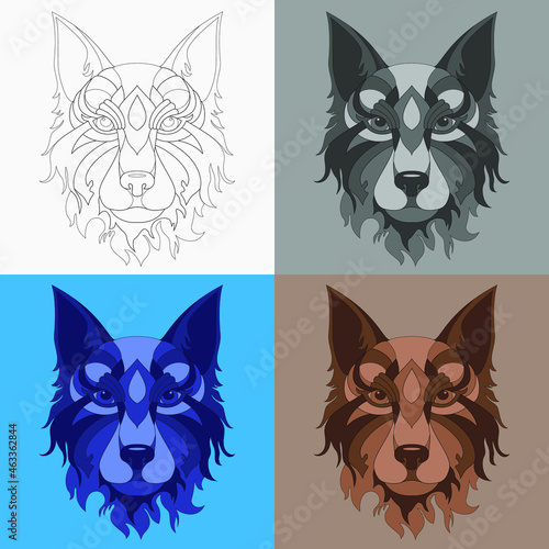 Wild dog, its muzzle