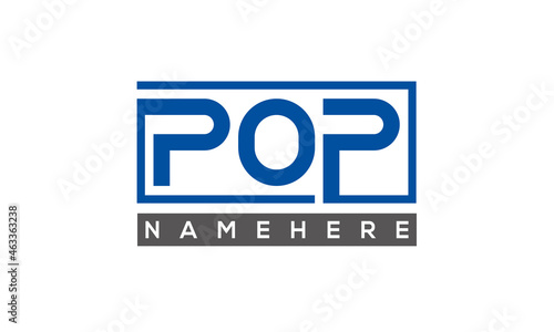 POP creative three letters logo