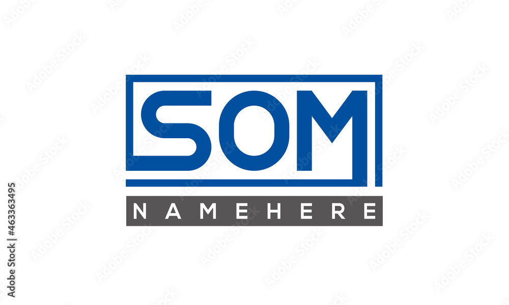 SOM creative three letters logo SOM creative three letters logo