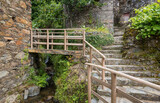 a staircase made of stone at Candal Schist Village, Serra da Lousa, Lousa, Portugal