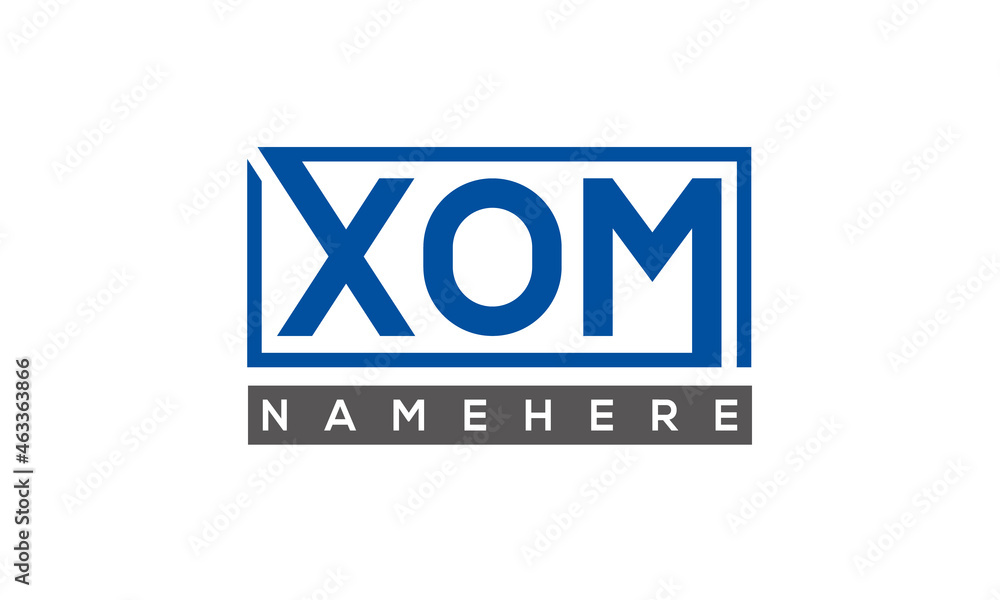 XOM creative three letters logo XOM creative three letters logo