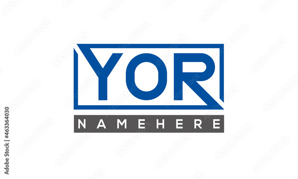 YOR creative three letters logo YOR creative three letters logo