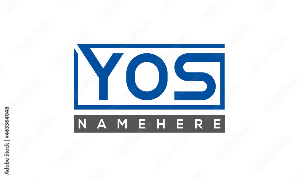 YOS creative three letters logo YOS creative three letters logo